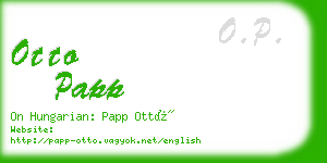 otto papp business card